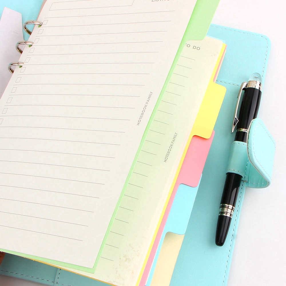 A5 A6 A7 Index Page 6 Holes Planner Papers Notebook Inner Paper Matching Stationery