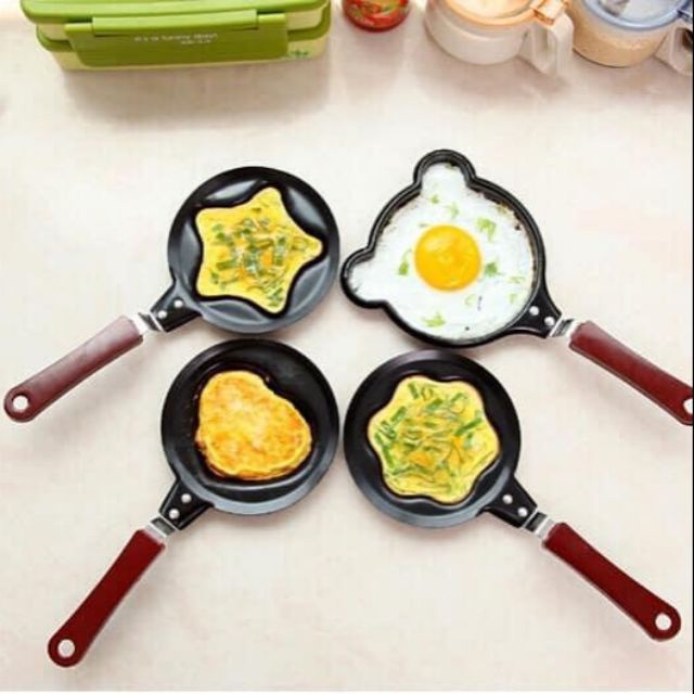 Chảo chiên trứng mini hình trái tim, ngôi sao, hình thú độc đáo