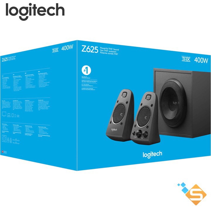 Loa Vi Tính Cao Cấp Logitech Z625 Âm Thanh 2.1 (THX) 400W - Có Cổng Quang - Bảo Hành Chính Hãng 1 Năm