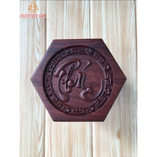 [GỖ CẨM] Hộp đựng trà bằng gỗ chữ Phúc