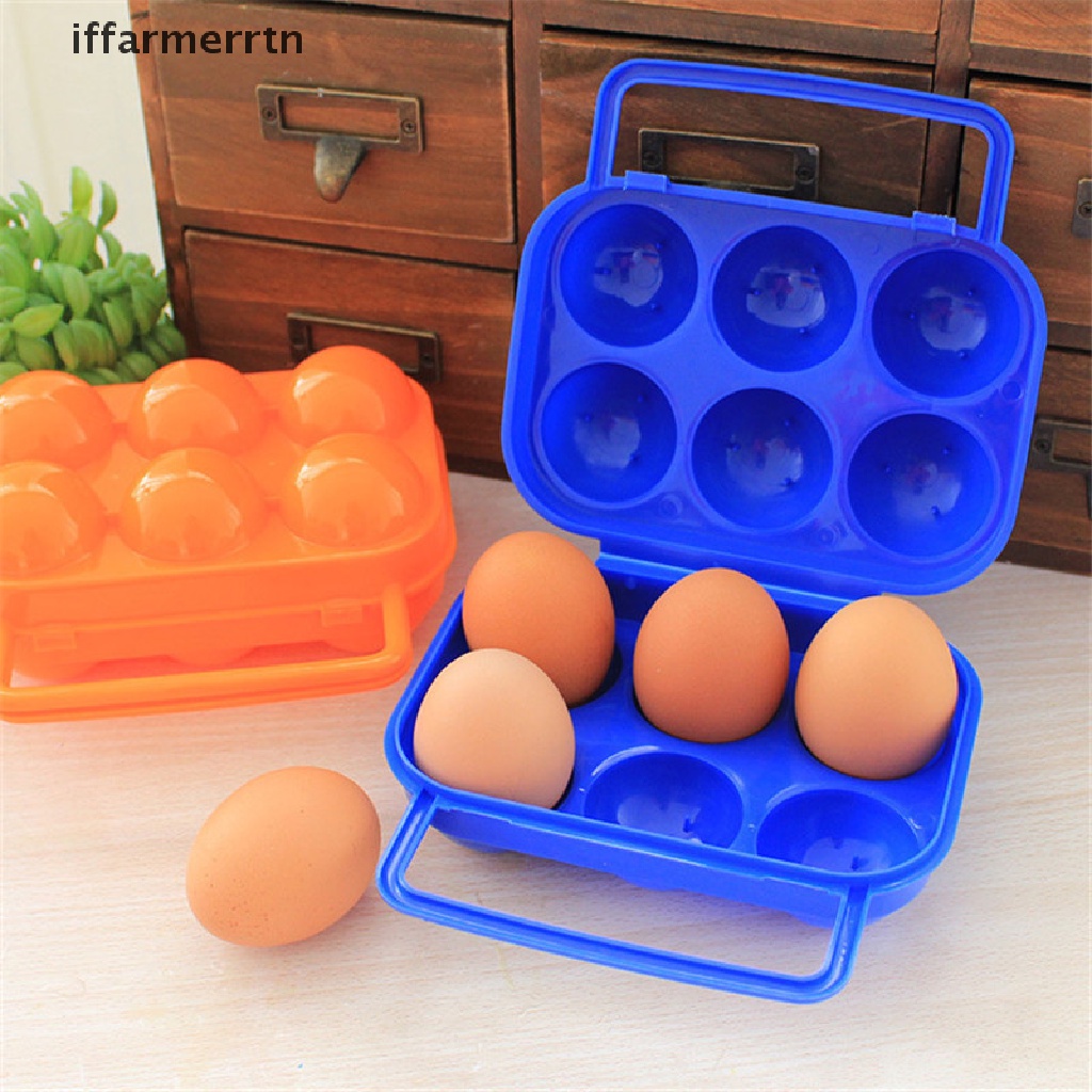 Khay Đựng Trứng 6 Ngăn Gấp Gọn Tiện Dụng Mang Theo Du Lịch Dã Ngoại