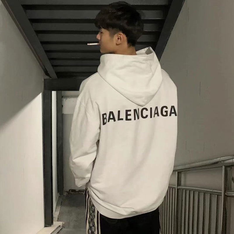 Áo nỉ  hoodie unisex Balen chữ in lưng , áo hoodie form rộng street style nam nữ , Cocmer_vn