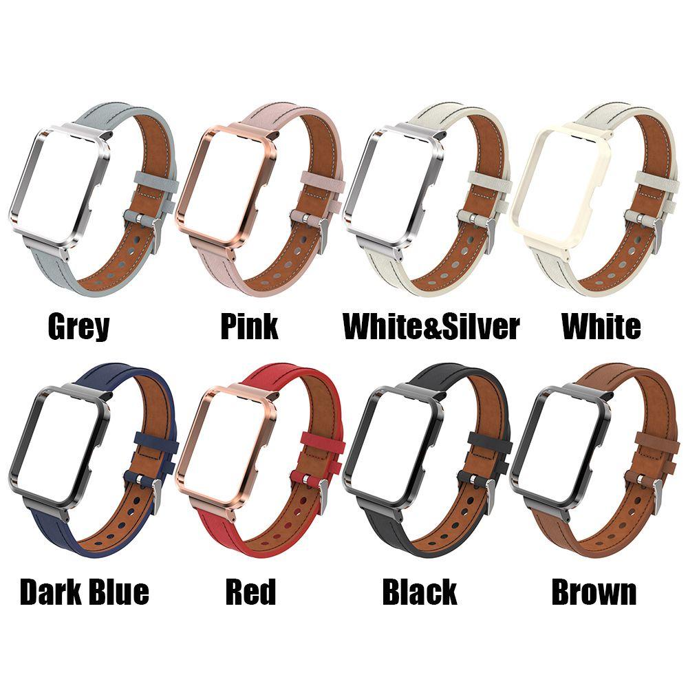 Dây Đeo Bằng Da Và Kim Loại Cho Đồng Hồ Thông Minh Redmi Watch 2 Lite