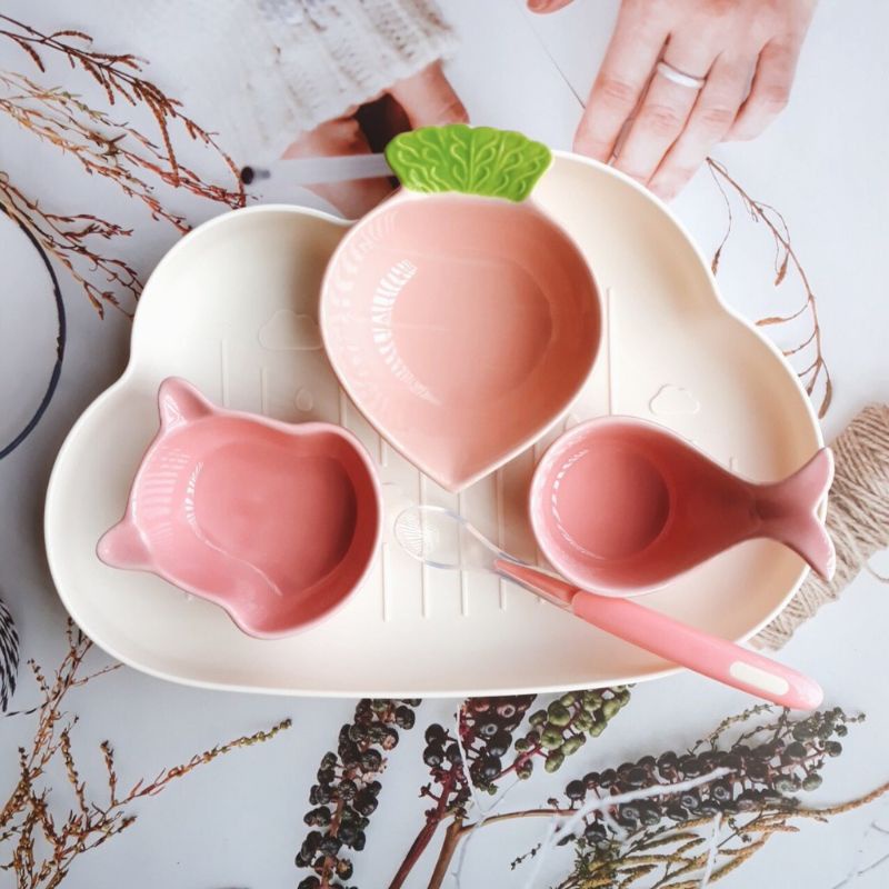 Khay đựng đồ ăn dặm cho bé, hình đám mây ngộn nghĩnh, chất liệu không chứa bpa an toàn , siêu bền,  giá rẻ tiết kiệm