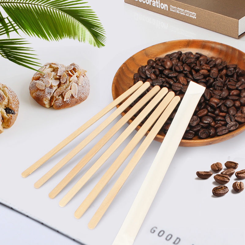 Que Khuấy Cà Phê/Đồ Uống Dùng Một Lần Bằng Gỗ Dùng Một Lần Không Cần Rửa Và Thanh Trộn Riêng