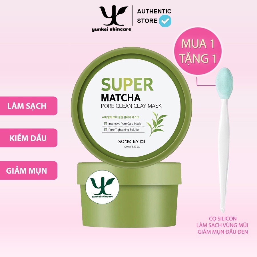 Mặt nạ đất sét trà xanh Some By Mi Super Matcha Pore Clean Clay Mask