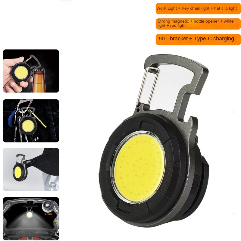 Đèn Cob Mini Đa Năng Kèm Móc Khóa Tiện Dụng