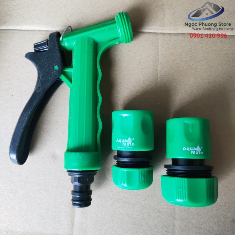 Cút nối nhanh ren ngoài 27mm AQUAMATE ĐÀI LOAN kết nối vòi tưới cây ren trong 27mm  và ống mềm làm vườn - Mã W3090