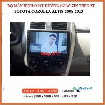 Bộ màn hình DVD Android và Mặt Dưỡng cao cấp theo xe TOYOTA ALTIS 2008-2013, màn ô tô đa chức năng, đồ chơi  ô tô...