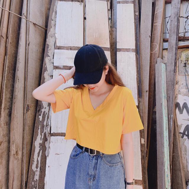 Áo Crotop Cổ Tim FROM RỘNG Thời Trang Cho Bạn Nữ Thời Trang Nữ Anna | BigBuy360 - bigbuy360.vn