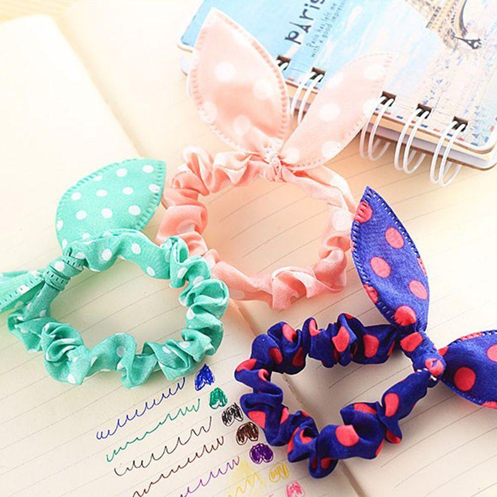 Băng Đô Tai Thỏ Họa Tiết Hoa Cho Bé Gái