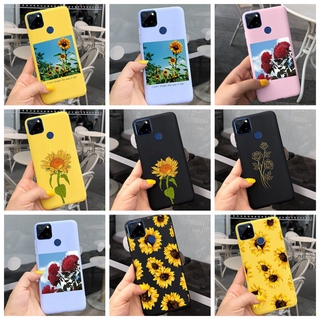 Ốp Lưng Điện Thoại Bằng Silicone Mềm In Hình Hoa Hướng Dương Cho Realme C11 / C12 / C15 / C17 / C20