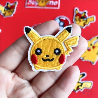 Miếng Dán Ủi Thêu Hình Pikachu Dễ Thương