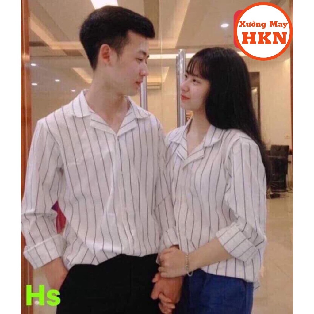 Áo Sơ Mi Kẻ Nam Nữ Mã 853 Xưởng May HKN