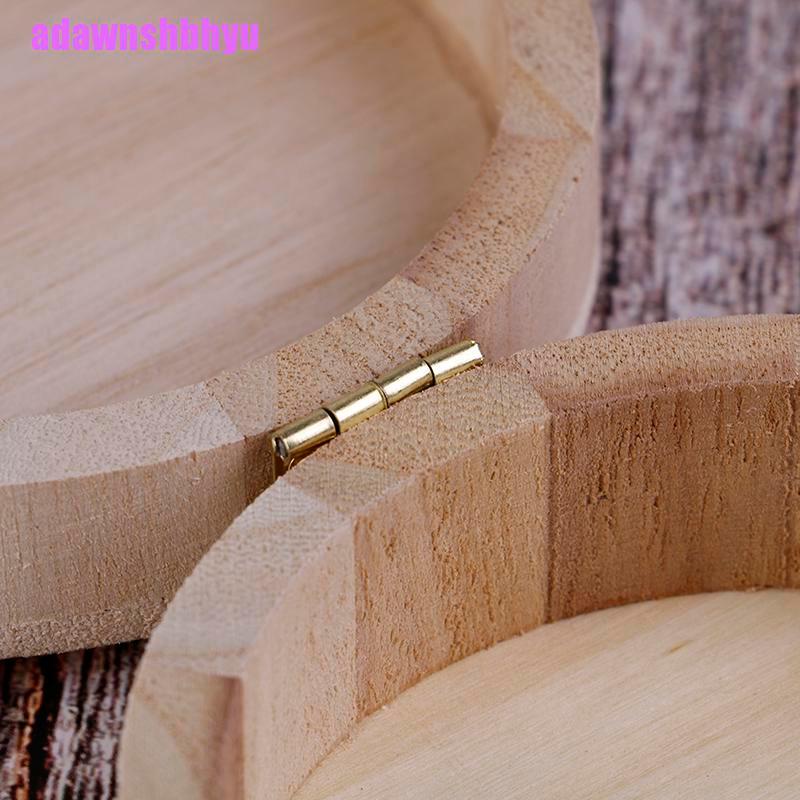 1 Hộp Gỗ Tròn Đựng Trang Sức Làm Quà Tặng