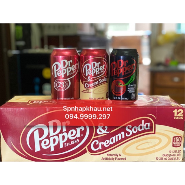 Nước Ngọt Mỹ Dr Pepper , Dr Pepper Cherry 355ml