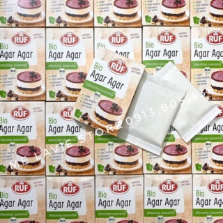 [Agar] Bột rau câu hữu cơ mẫu mới RUF Đức hộp 30gr 2 gói date 2022