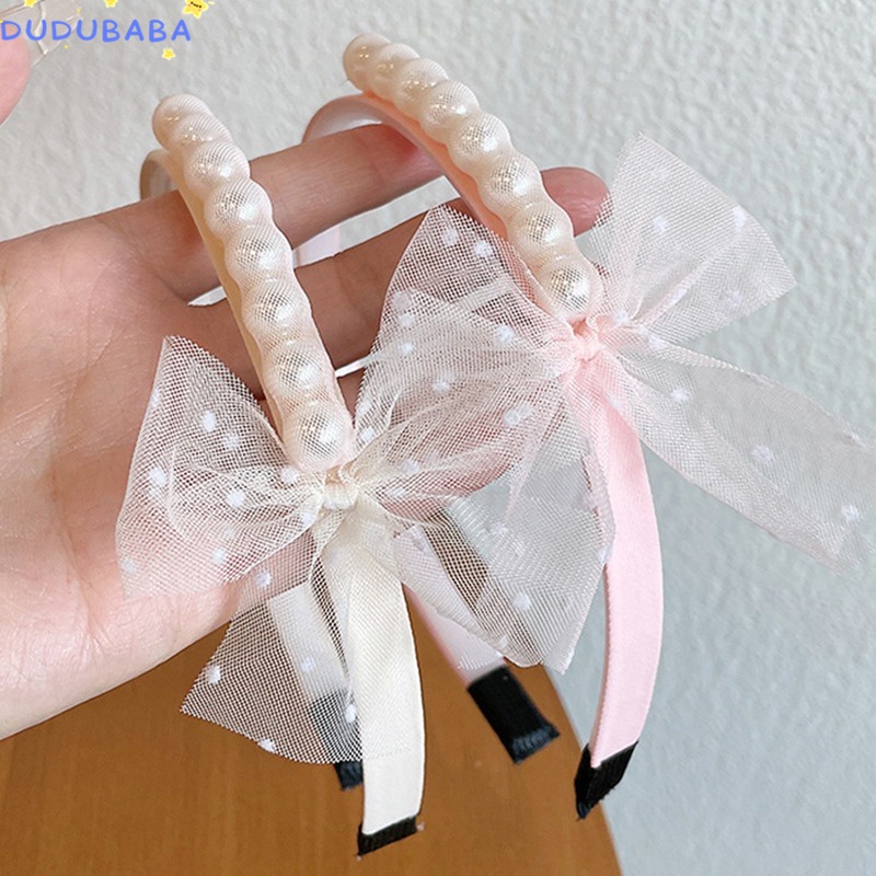 Kẹp Tóc Nơ Đính Ngọc Trai Nhân Tạo Xinh Xắn Thời Trang Hàn Quốc
