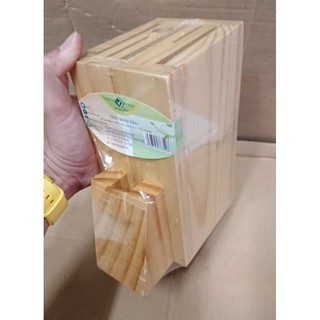 Ống gỗ cắm dao - kéo
