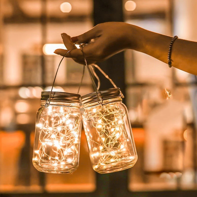 Dây Đèn Led Trang Trí Nắp Chai Chạy Bằng Năng Lượng Mặt Trời