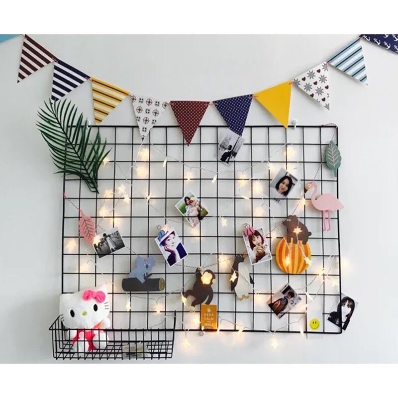 1 Khung Hình Lưới Sắt Nghệ Thuật 45*35 cm Kẹp Hình Nghệ Thuật Trang Trí Decor Frame Picture