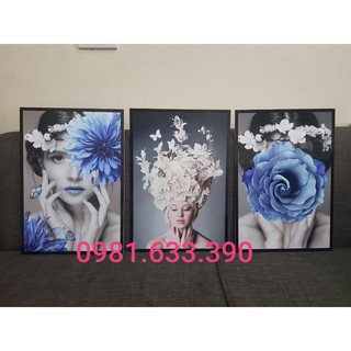 GIÁ XƯỞNG: BỘ 3 TRANH PHUN XĂM, TRANH SPA, TRANH TRANG TRÍ NHÀ CỬA
