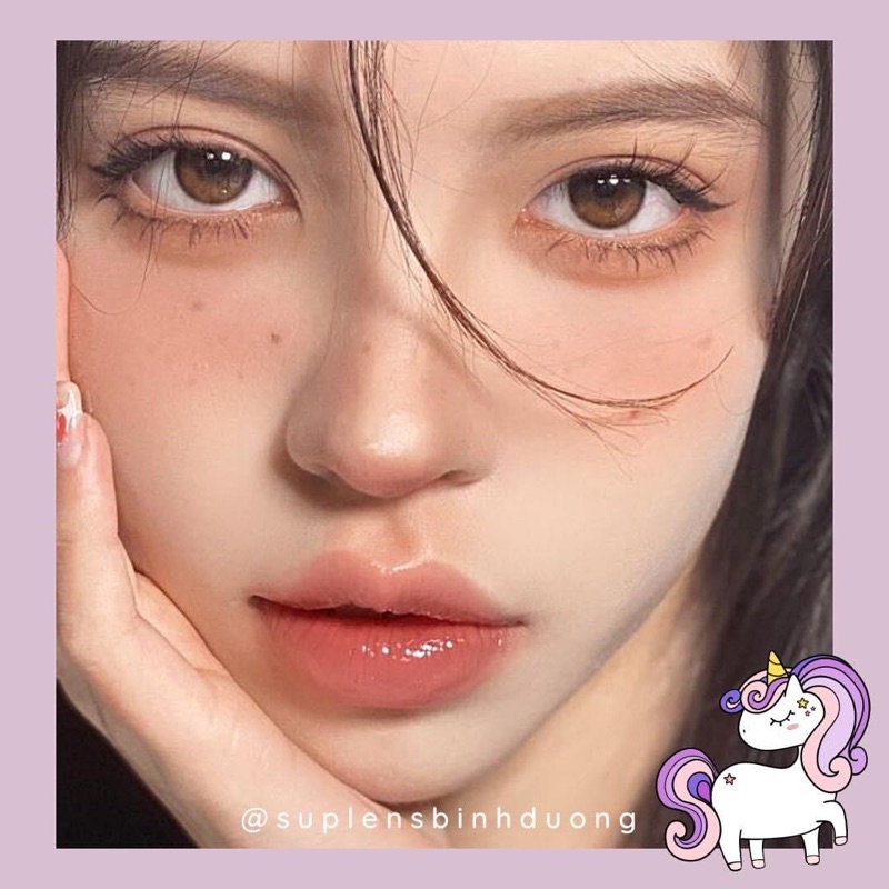 Lens Thái mẫu Milli màu nâu filter giãn vừa 0 độ