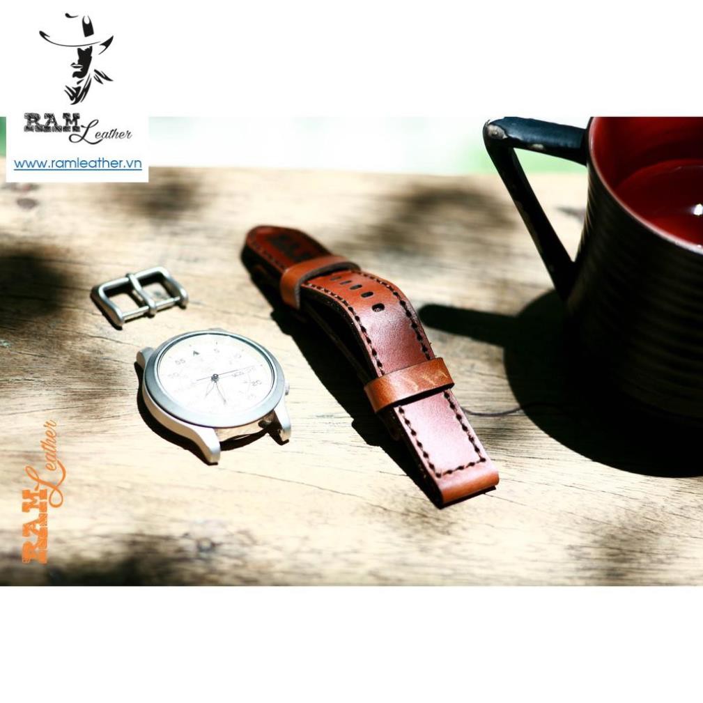 Tổng Hợp Dây Đồng Hồ Da Bò Thật Bền Đẹp 18 Chuyên Dùng Cho Seiko 5 Quân Đội 37mm Và Orient Sk