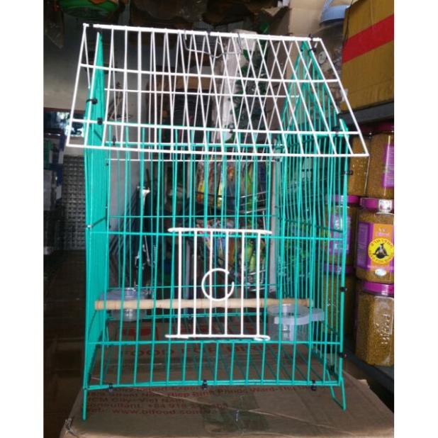 Lồng chim sơn tĩnh điện mái nhà nhúng mũ