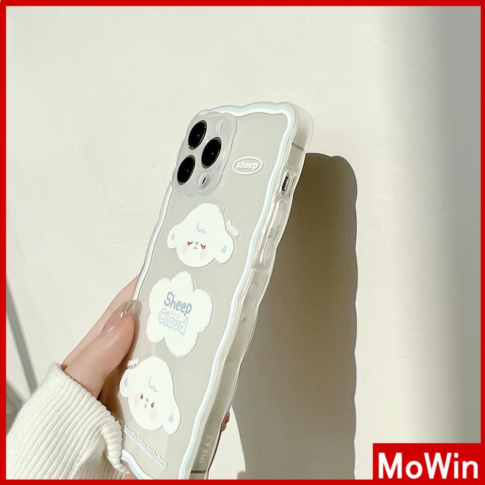 Ốp điện thoại silicon mềm họa tiết mây trắng chống trượt thích hợp cho iPhone 13 ProMax/12 ProMax /11/ 7Plus