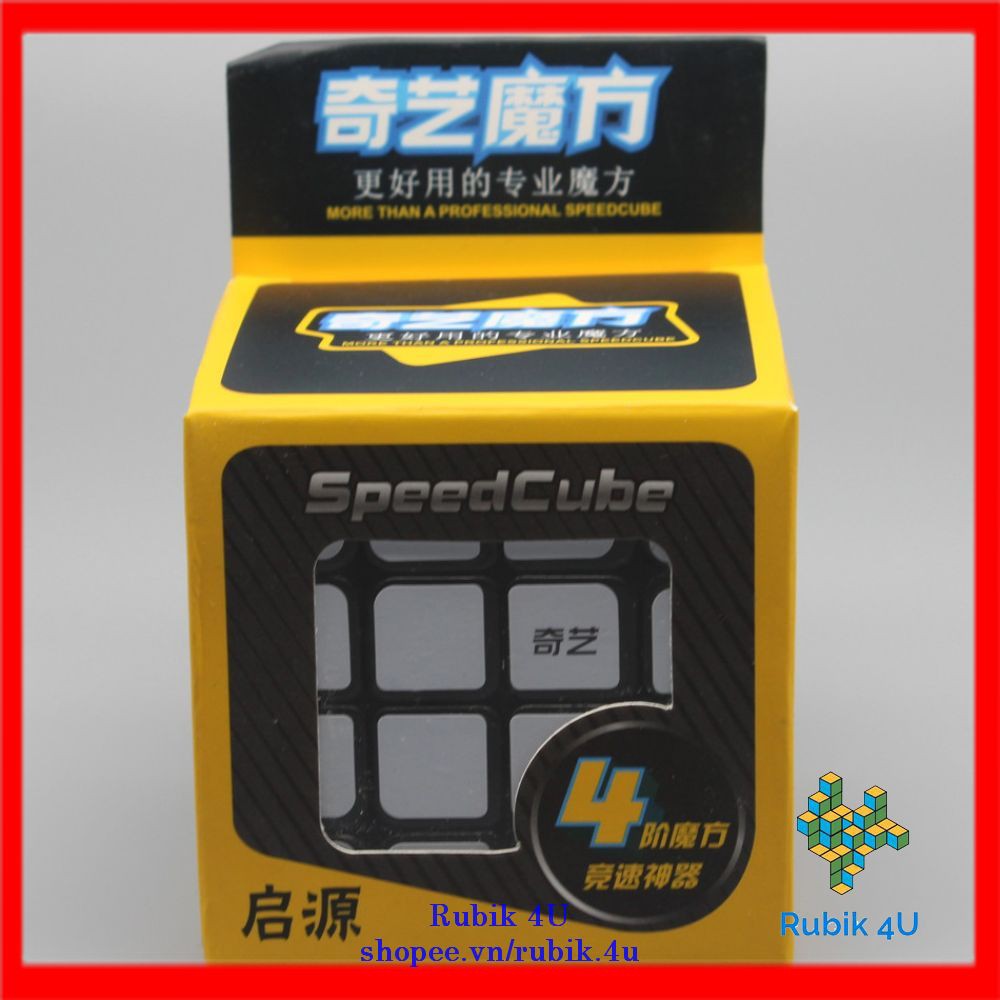 Rubik 4x4 QiYi QiYuan Viền Đen Sticker Rubic Cube 4 Tầng