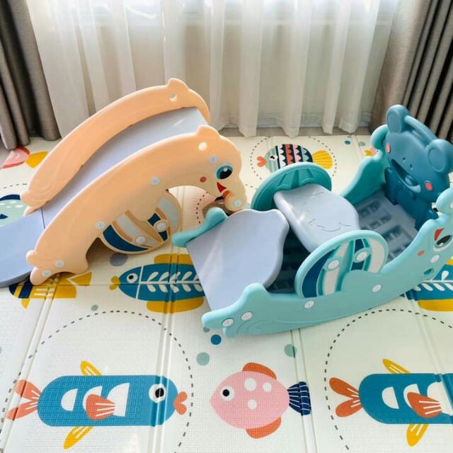 CẦU TRƯỢT BẬP BÊNH CÁ HEO 3IN1 2020