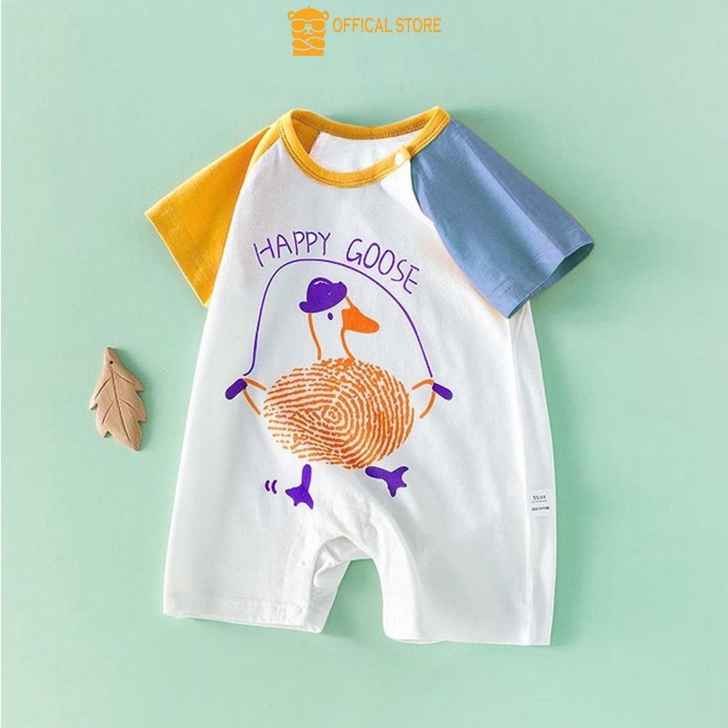 Body Đùi Cộc Tay LOTUKA Cho Bé Chất Cotton Thoáng Mát Mềm Mịn Co Giãn 4 Chiều