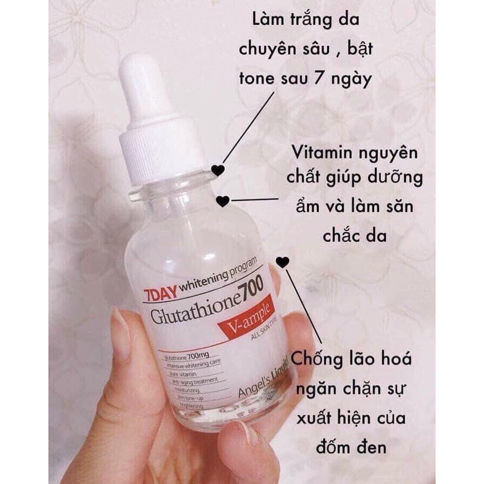 Tinh chất dưỡng trắng da  Angel's Liquid 7Day Whitening Program Glutathione700V Ample/ Niacicamide 700V Ampoule 30ml