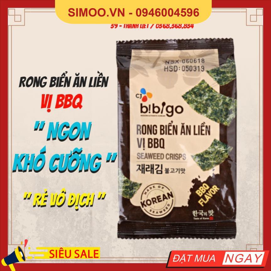 💥 ⚡ SẢN PHẨM CHÍNH HÃNG ( RONG BIỂN ĂN LIỀN VỊ BBQ BIBIGO GÓI 5G