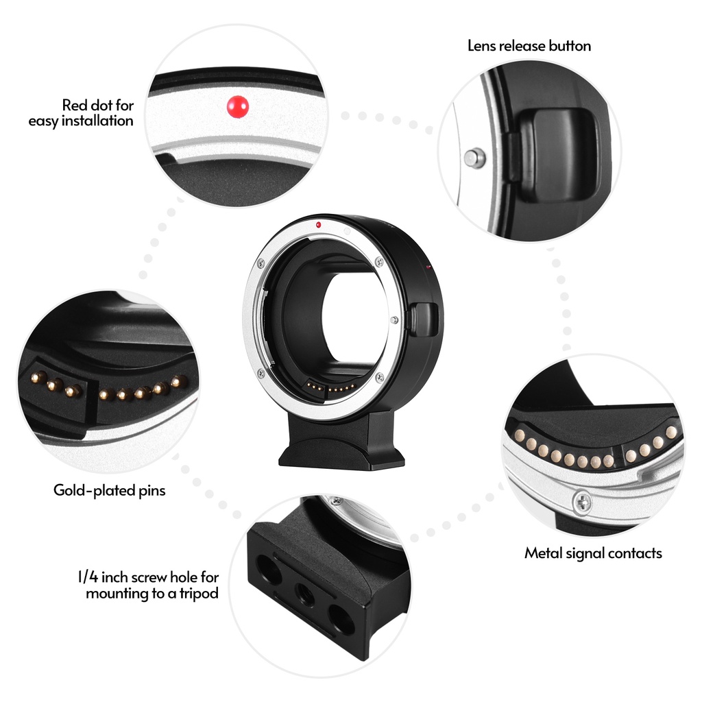 Ngàm Chuyển Đổi Ống Kính Máy Ảnh Canon EF Sang Sony E-Mount lzdxwcke2