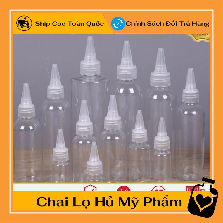 Chai Chiết Mĩ Phẩm ❤ TOP GIÁ RẺ ❤ [20ml] Chai nhựa pet nút nhọn , chai chiết mực , , phụ kiện du lịch