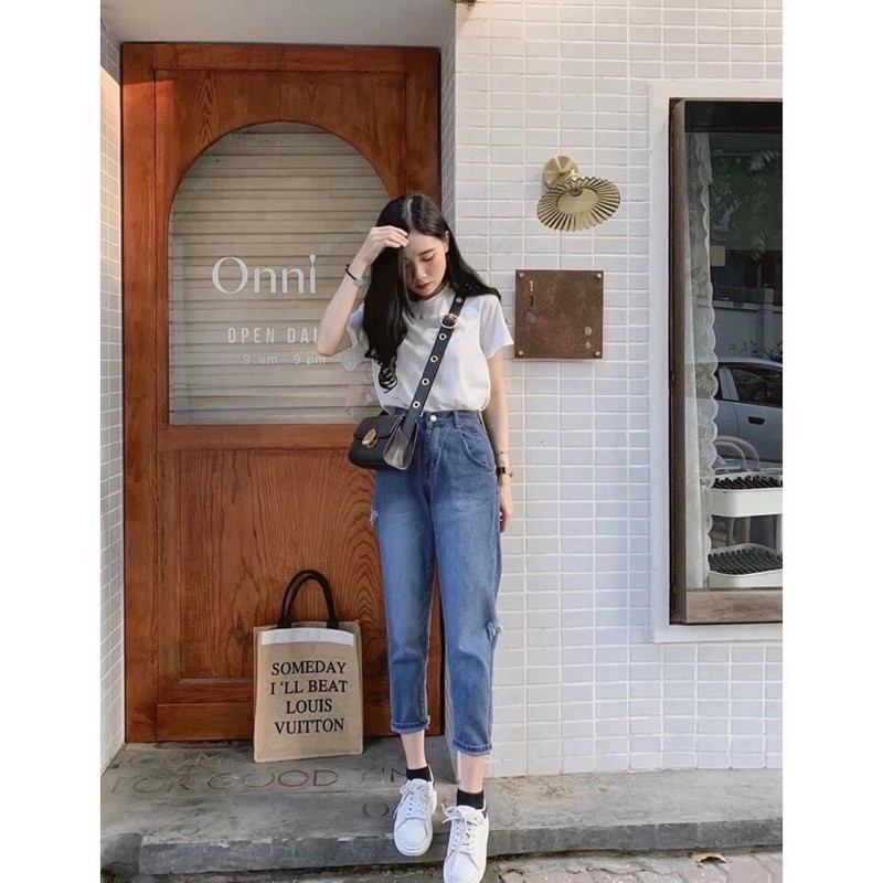 [Mã WASTMAY giảm 15% tối đa 30K đơn 150K] ⚡️BÁN SỈ⚡️Quần Jeans Baggy nữ 1 màu | BigBuy360 - bigbuy360.vn