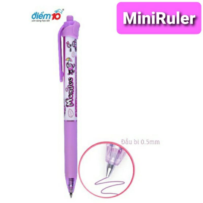 Bút Gel xóa được Mondee Điểm 10 TP-GELE003 - lốc 5 cây