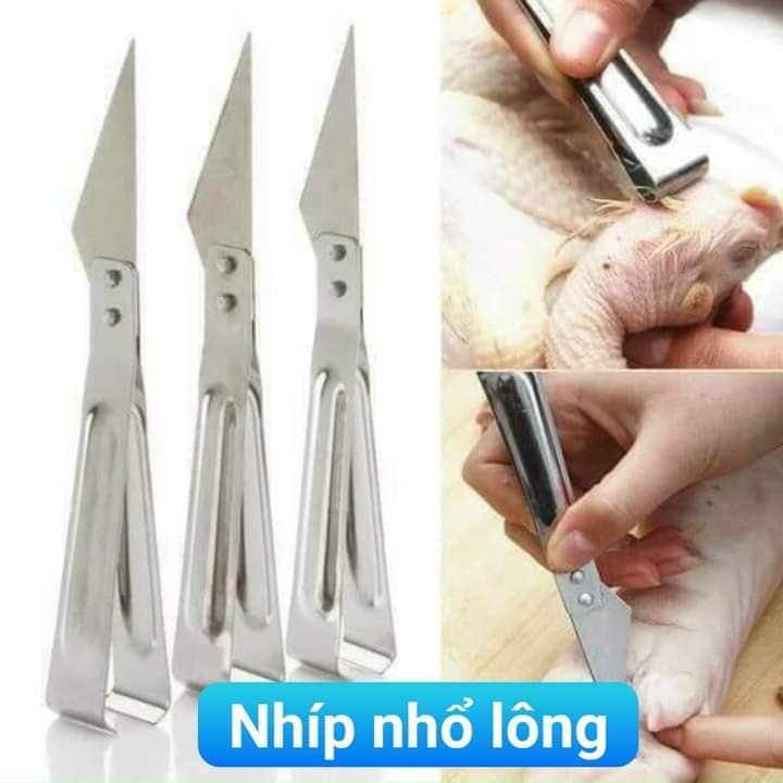 Nhíp nhổ lông gà vịt 2 trong 1, dao làm móng giò đa năng,nhíp nhỏ lông vịt gà