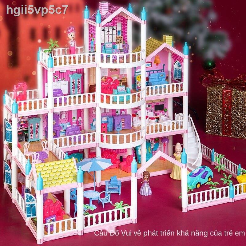 [bán chạy]Trẻ em bé gái trai câu đố chơi nhà món quà sinh nhật lâu đài ánh sáng đồ 3 6 tuổi phù hợp với biệt thự