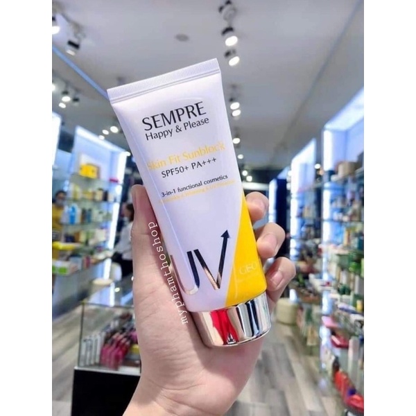 🌻KEM CHỐNG NẮNG GEO LAMY SEMPRE_HAPPY & PLEASE_SKIN_FIT SUNBLOCK SPF50+ PA+++😍😍