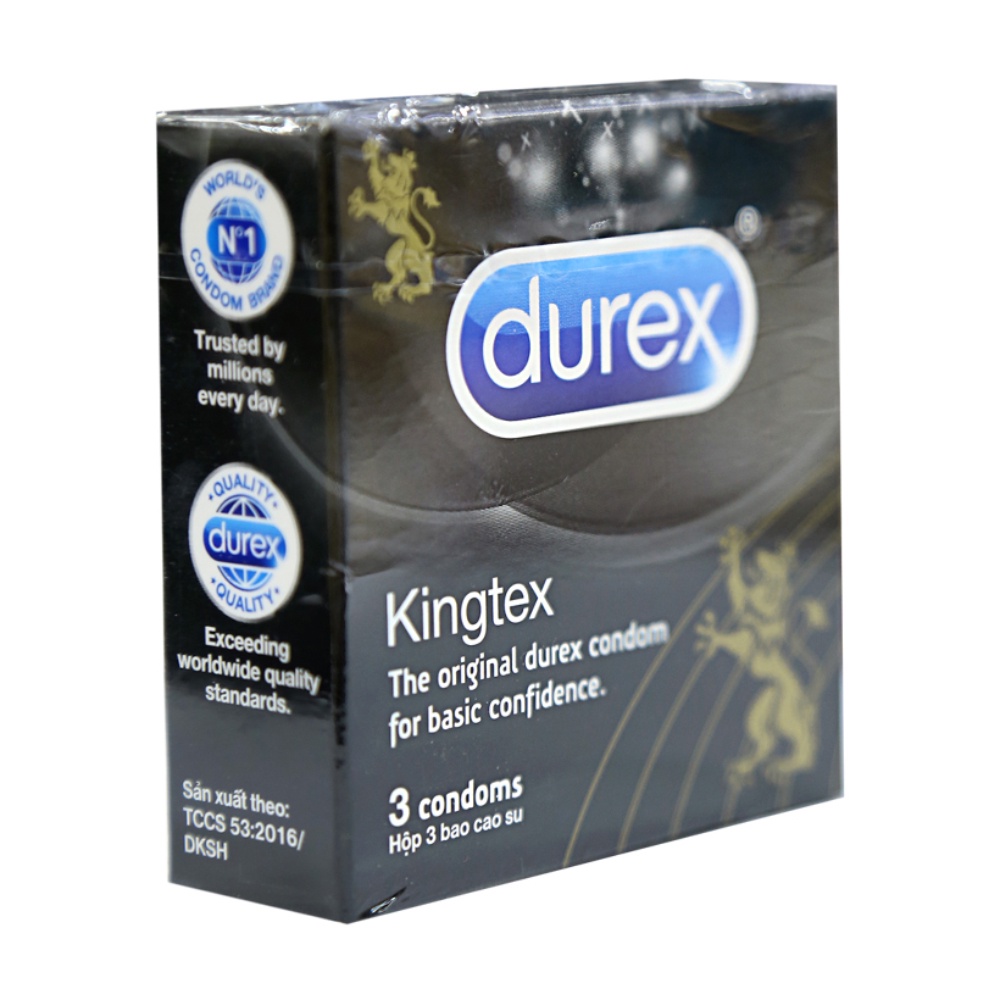 [ FREESHIP BCS DUREX ] Hộp Nhỏ Bao cao su Durex Kingtex 1 hộp 3 bao siêu mỏng_baocaosu_durex