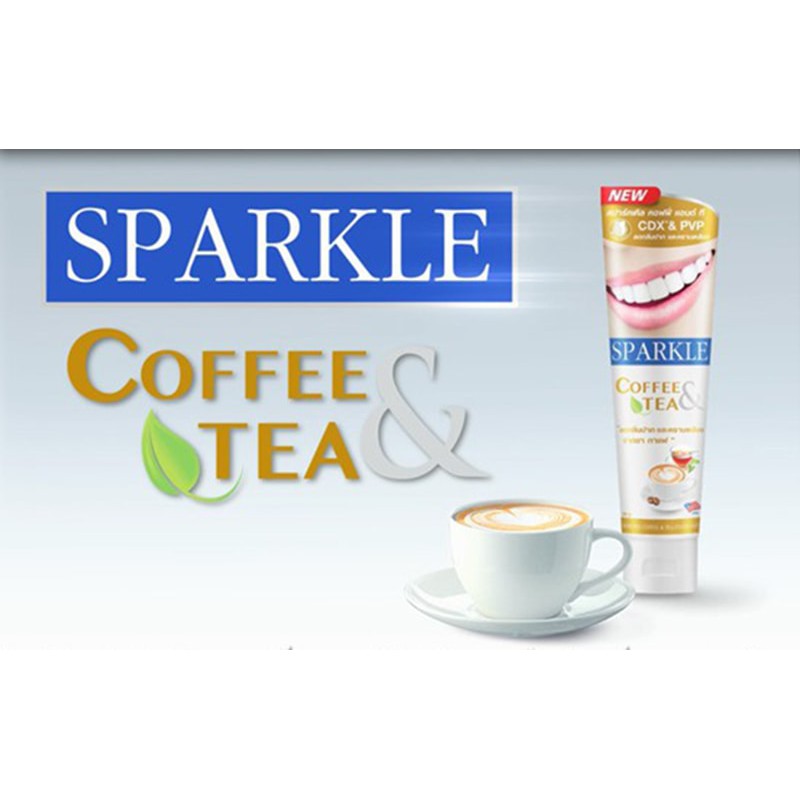 Kem đánh răng Sparkle White, Coffee & Tea, Lemon Soda, Gum care - Nhập khẩu Thái Lan