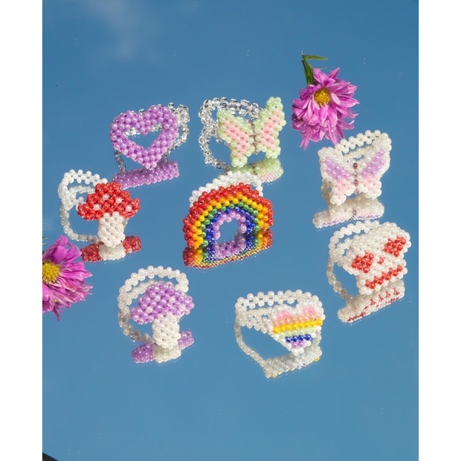 PREMIUM BEAD RINGS | nhẫn đính cườm mùa hè handmade | độc quyền mignonne