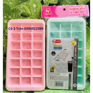 Khay đá vuông 21 ngăn HPL12 HOFACO - Khuôn làm đá, topping thạch bằng nhựa cao cấp, tiện lợi