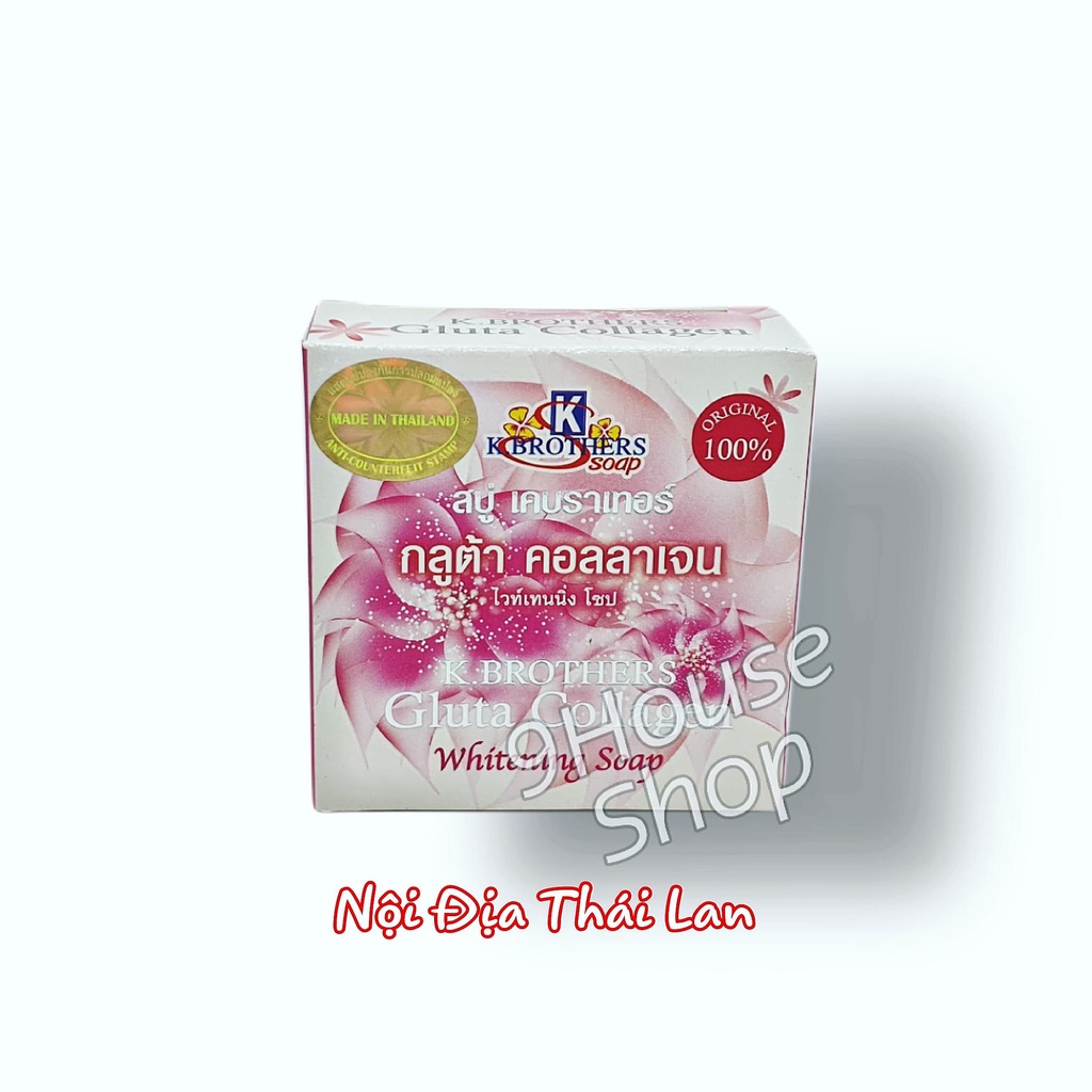 01 Xà Phòng Trắng Da K-Brothers Gluta Collagen Thái Lan 60gram