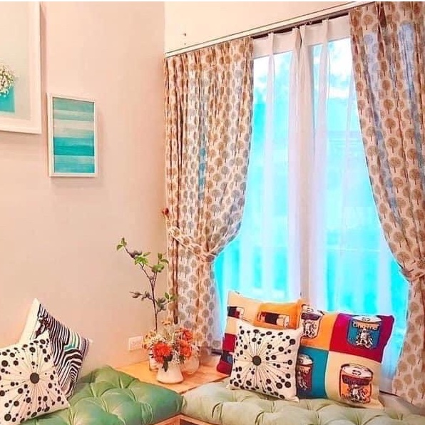 Rèm cửa sổ cao cấp giá rẻ, mẫu mới nhất hiện nay chống nắng tốt - họa tiết cây R-D09