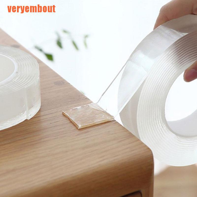 Băng Keo Nano Hai Mặt Trong Suốt Có Thể Giặt Sạch Tiện Lợi