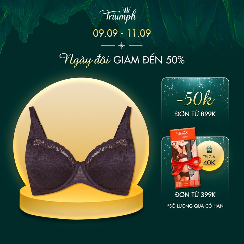Áo lót ren không đệm có gọng Triumph Fashion 929 WHP